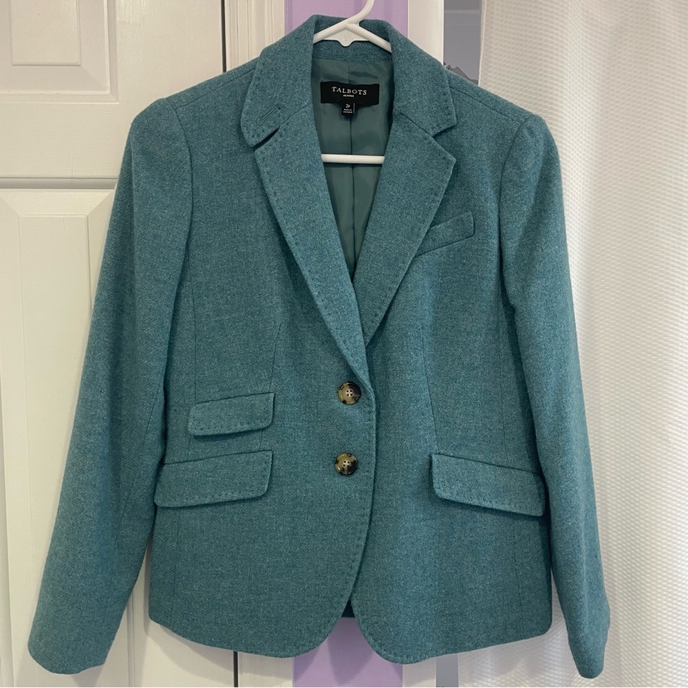Vintage Talbots Blue Green Blazer
